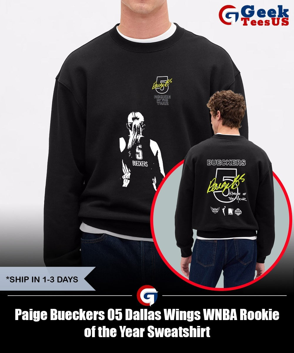 Paige Bueckers 05 Dallas Wings WNBA Rookie of the Year shirt