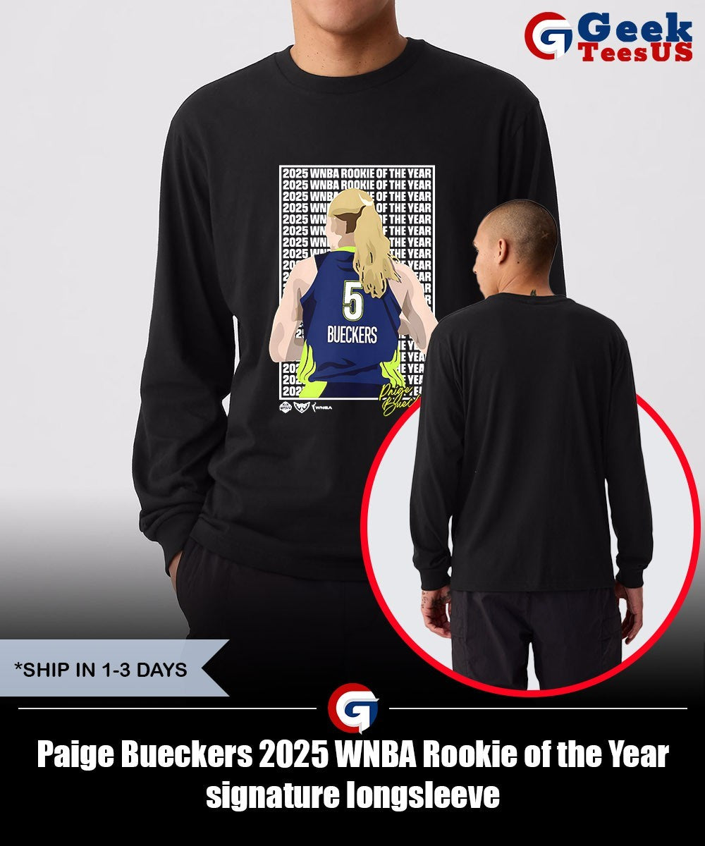 Paige Bueckers 2025 WNBA Rookie of the Year signature shirt