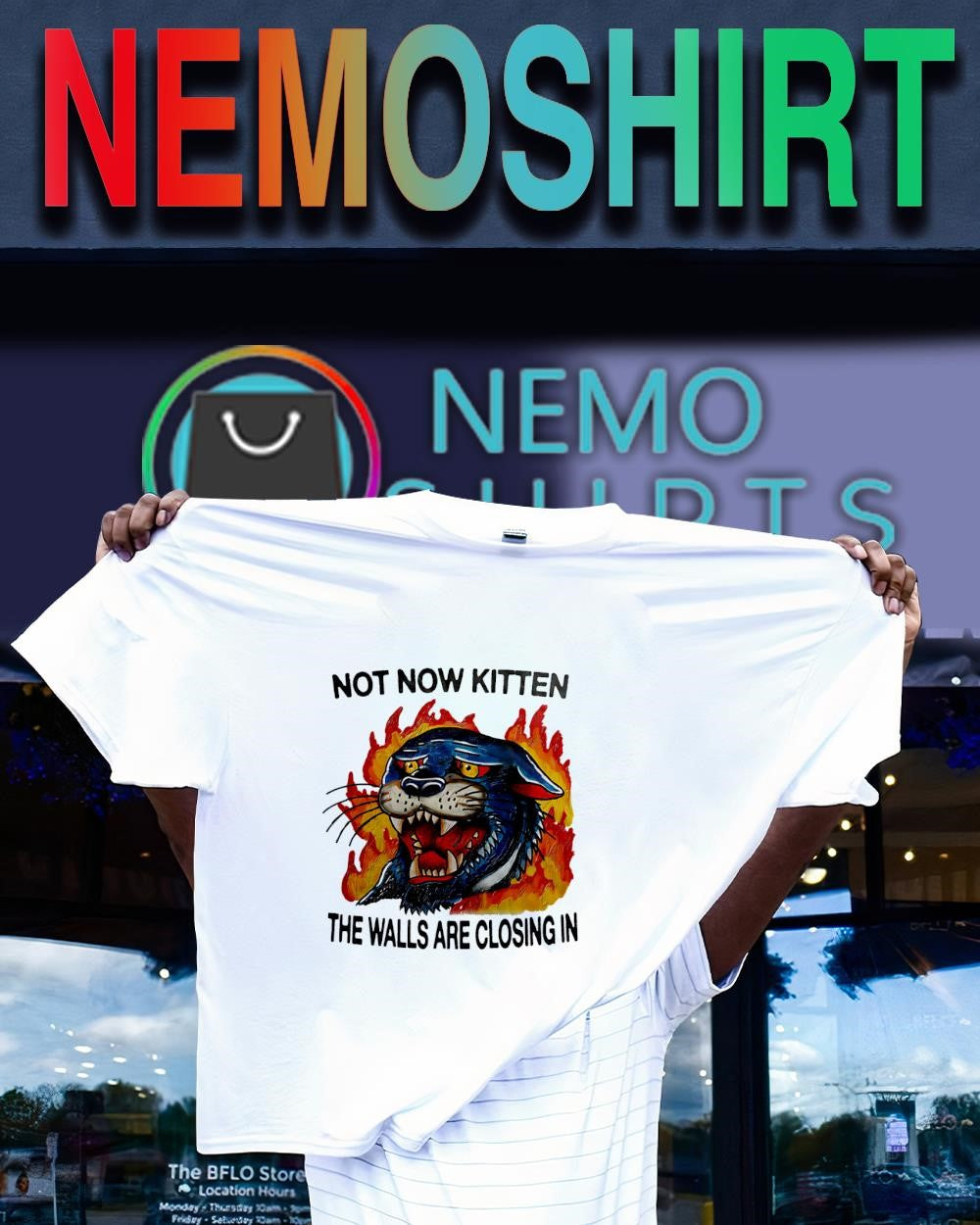 Panther not now kitten the walls are closing in shirt