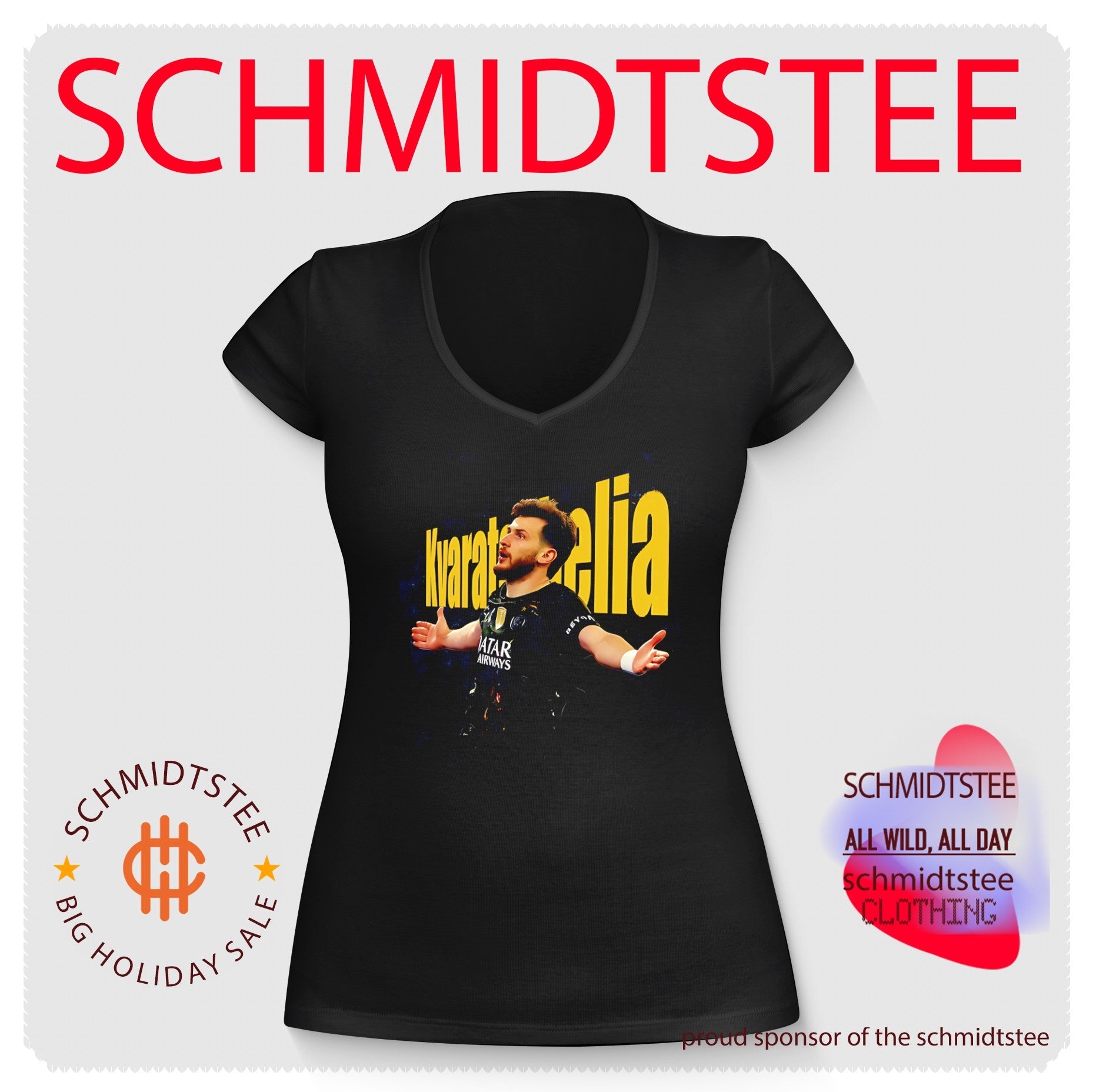 Paris Saint-Germain Khvicha Kvaratskhelia portrait shirt