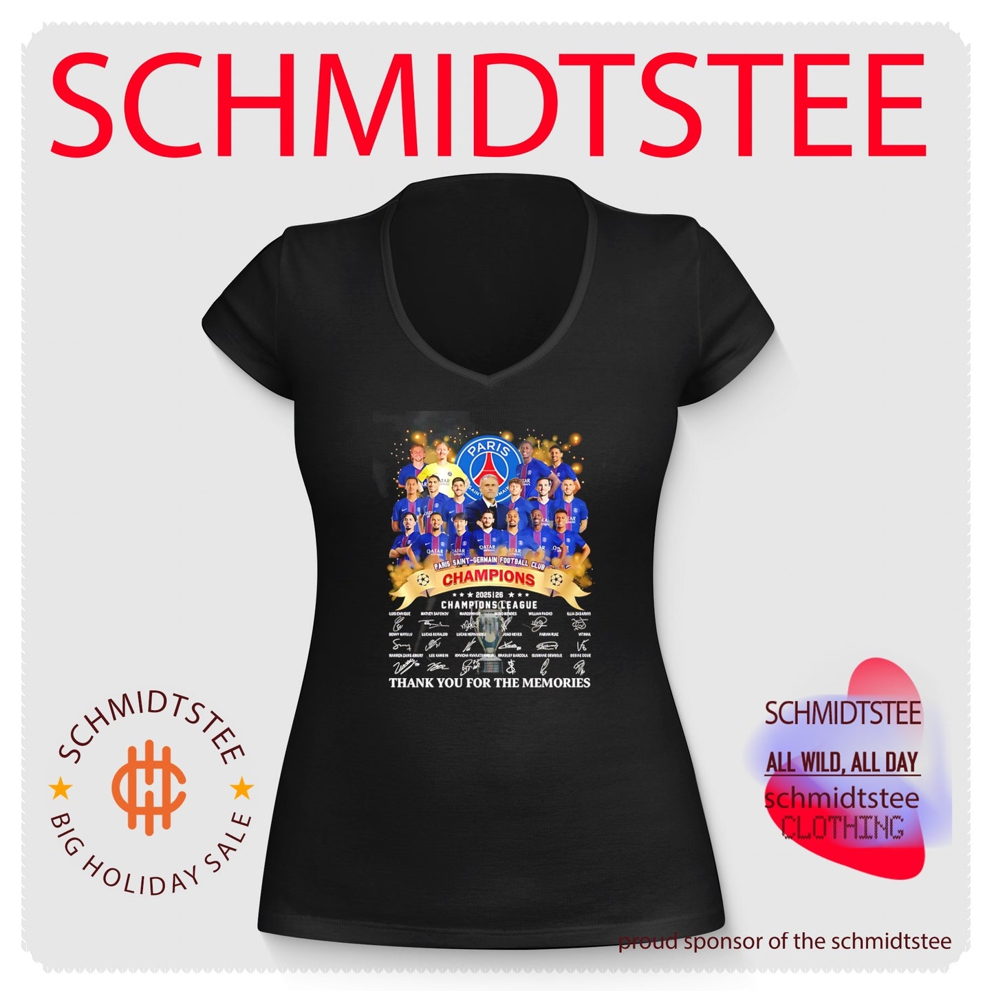 Paris Saint-Germain football club Champions 2025 2026 signature shirt