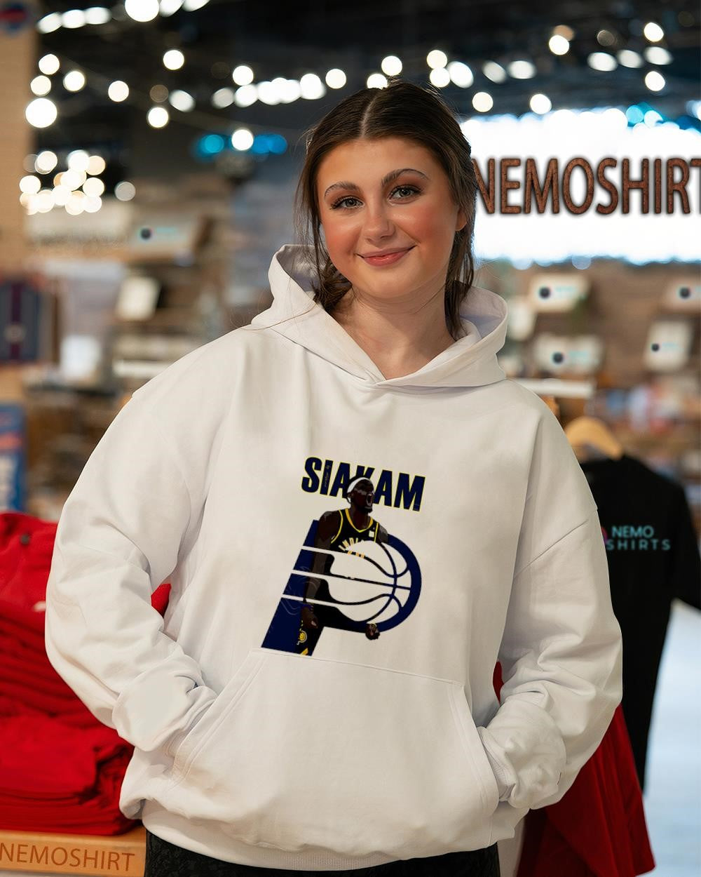 Pascal Siakam Indiana Pacers forward jersey superimposed logo shirt