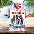Penguins 4th Of July ‘Merica Hawaiian Shirt