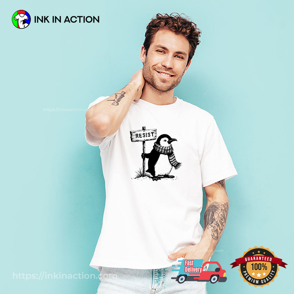 Penguins Resist Anti-Tariff T-shirt