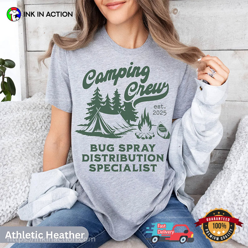 Personalized Camping Crew Est 2025 Family Camping Comfort Colors T-shirt