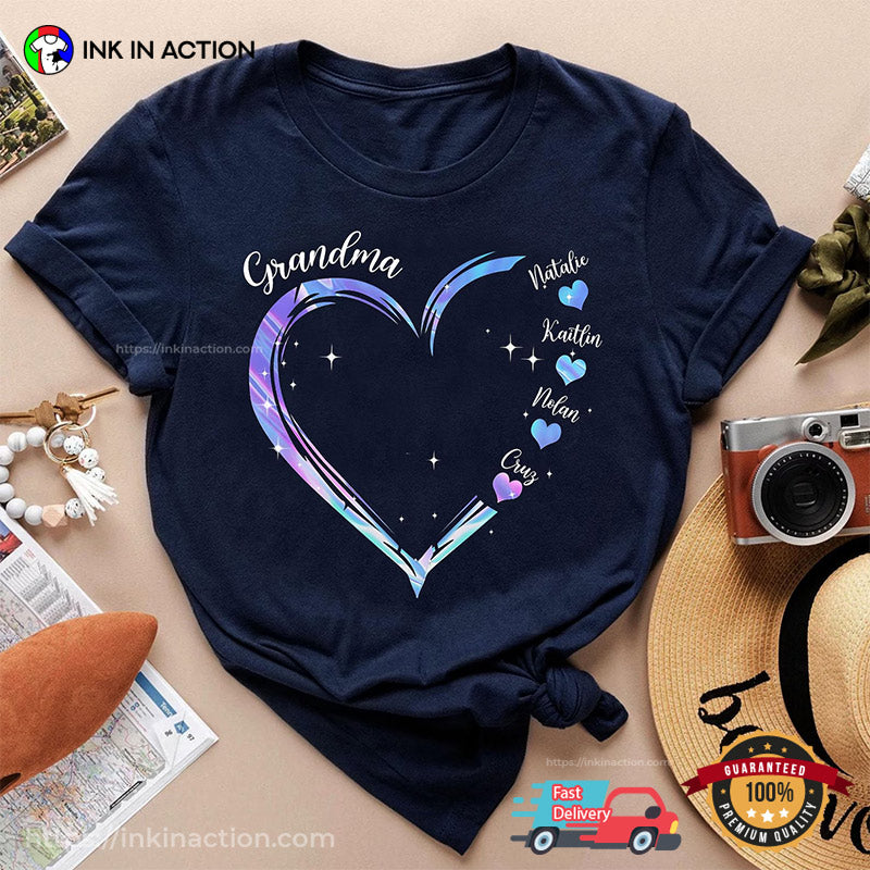 Personalized Grandma With Grandkids, Grandparent Gifts DIY T-shirt