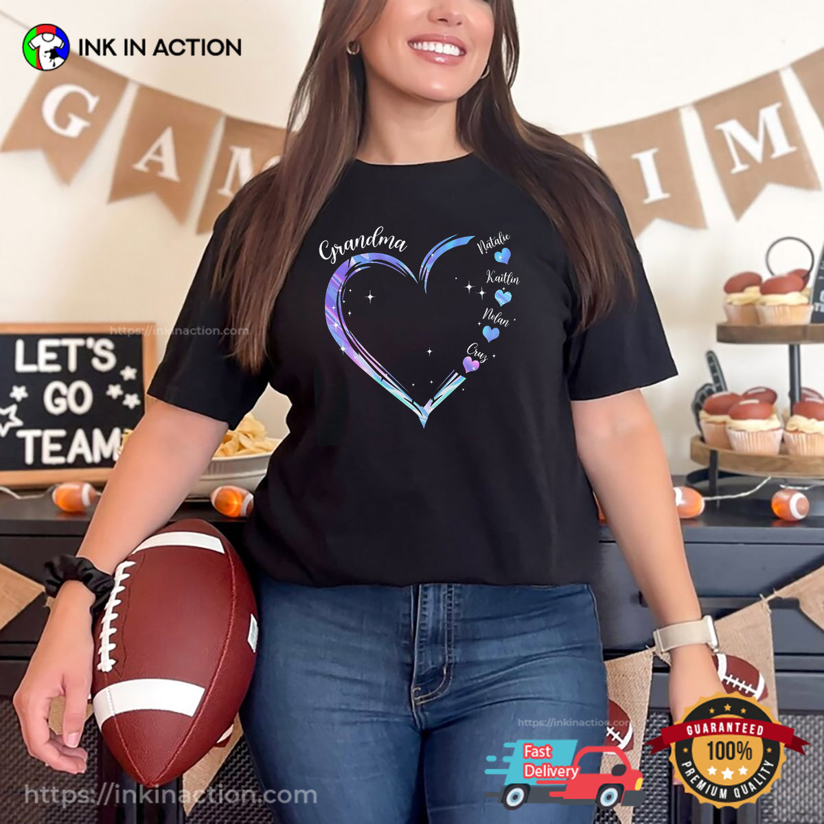 Personalized Grandma With Grandkids, Grandparent Gifts DIY T-shirt