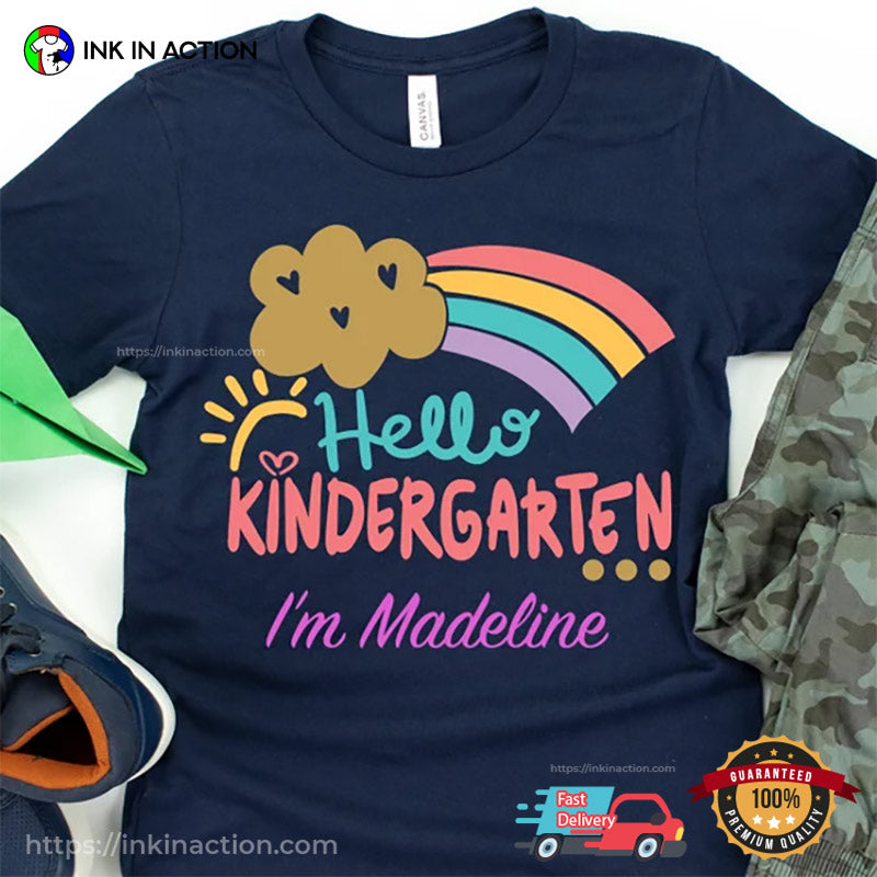 Personalized Hello Kindergarten I’m Name T-shirt