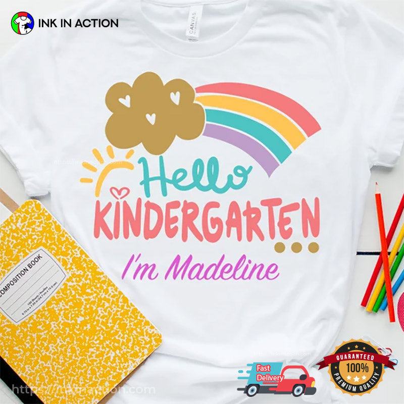 Personalized Hello Kindergarten I’m Name T-shirt