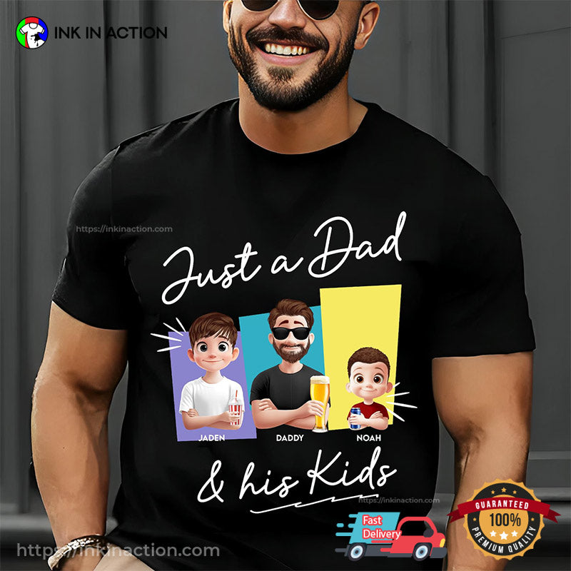Personalized Just A Dad And His Girl Funny Dad And Daughter Shirt