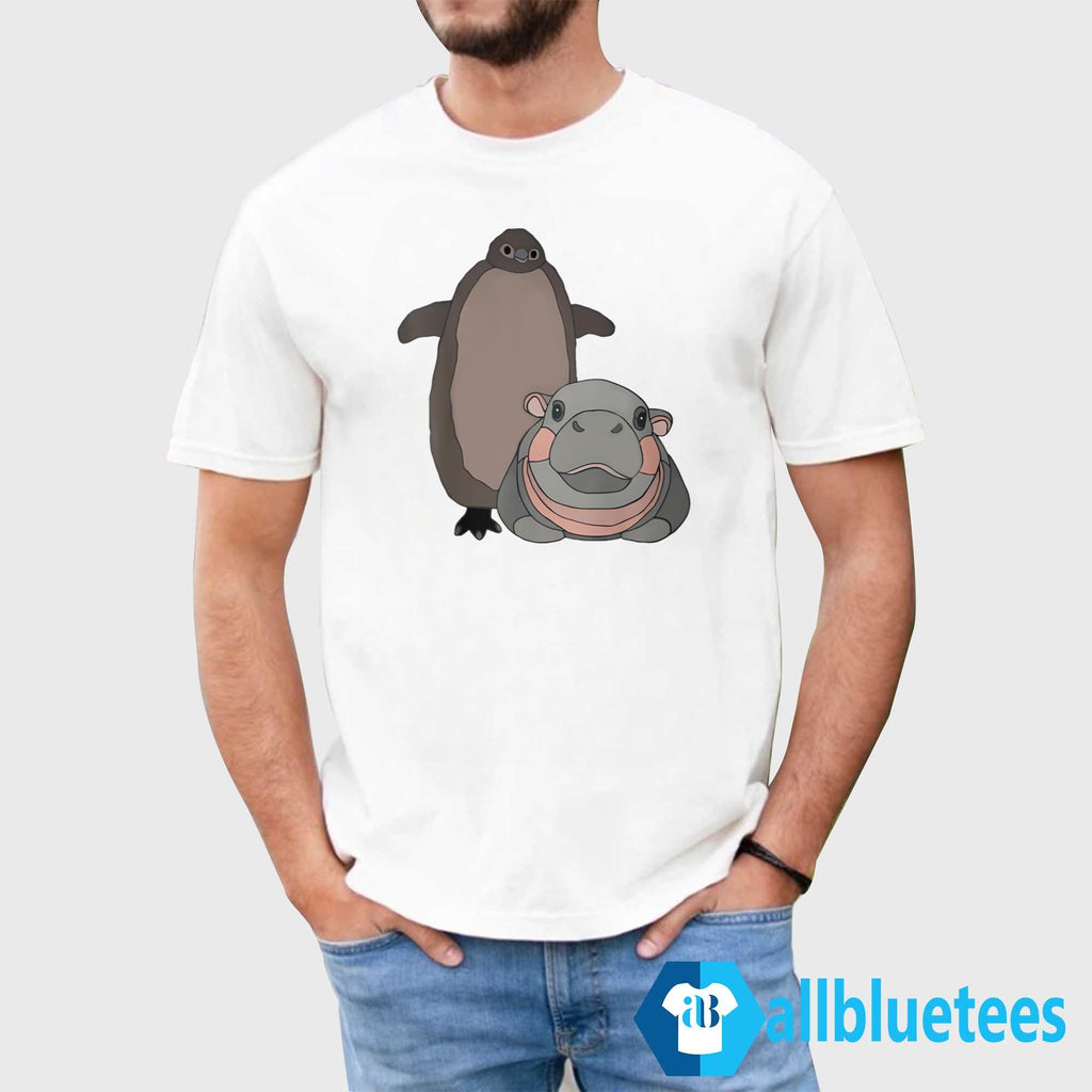 Pesto The Penguin And Moo Deng The Baby Hippo Shirt