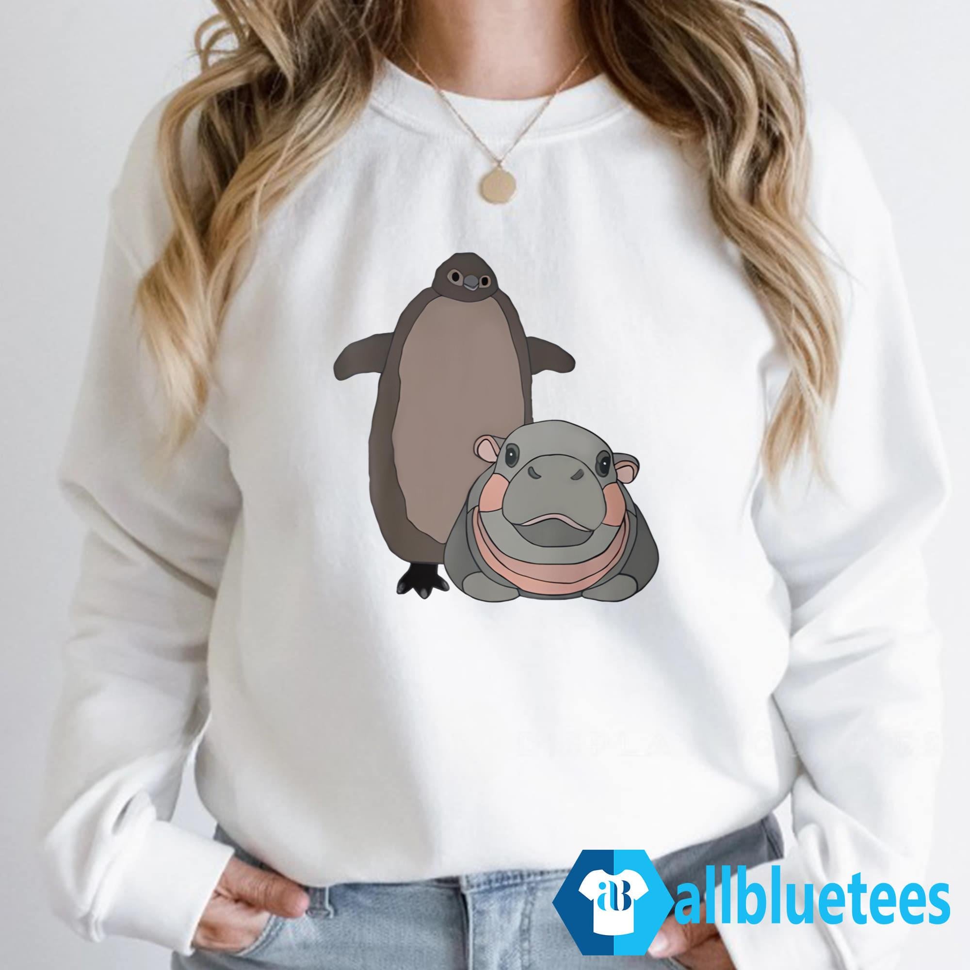 Pesto The Penguin And Moo Deng The Baby Hippo Shirt