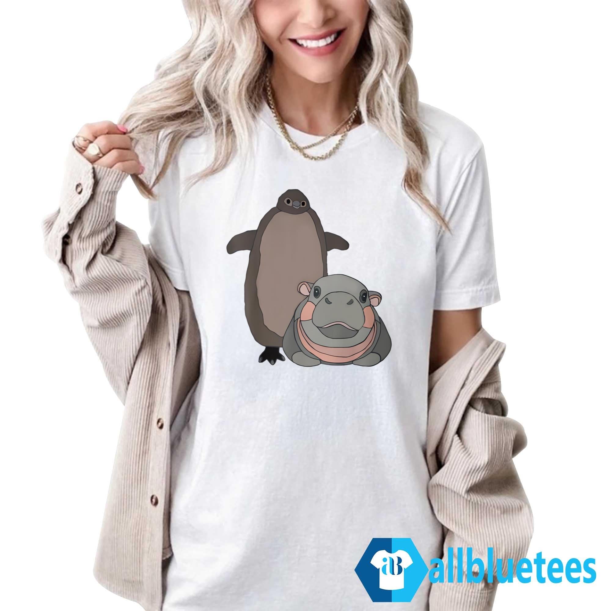 Pesto The Penguin And Moo Deng The Baby Hippo Shirt