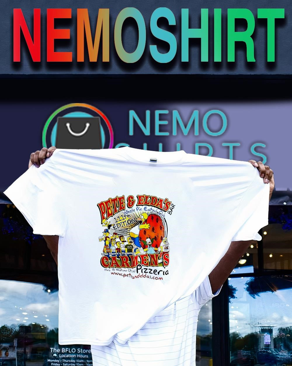 Pete and Elda’s Pizza Simpsons the Shore’s famous shirt