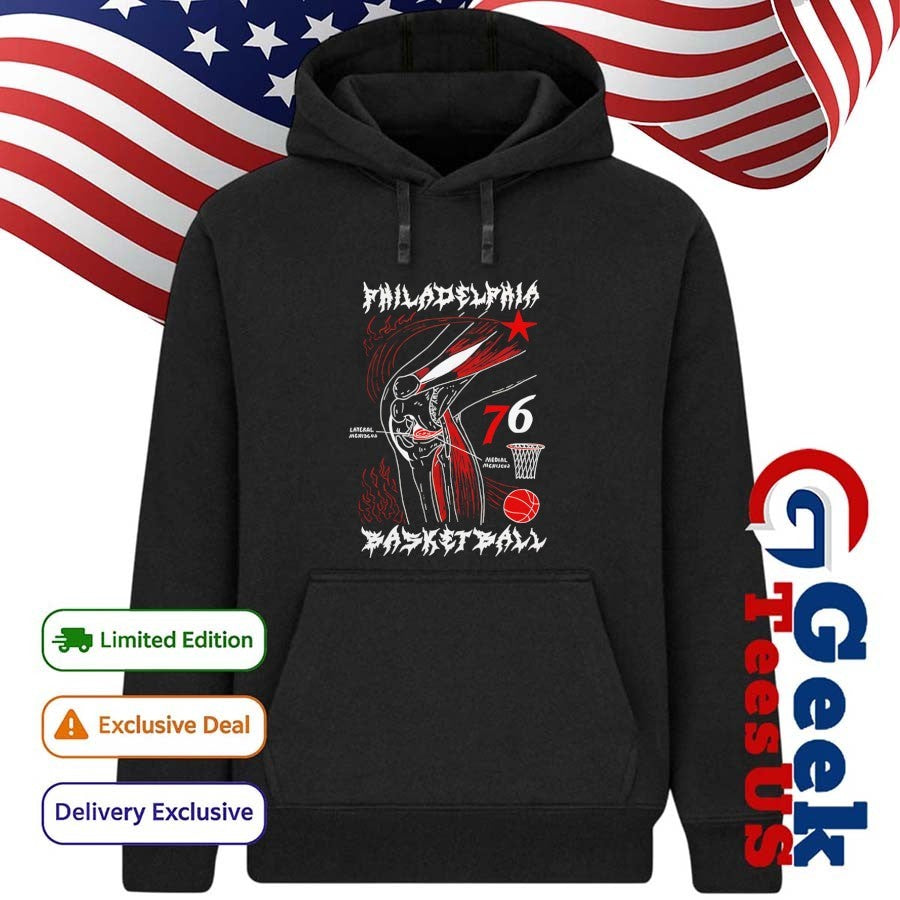 Philadelphia Basketball 76 Lateral Meniscus graphic shirt