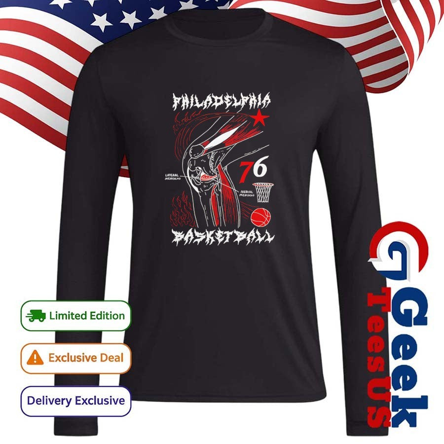 Philadelphia Basketball 76 Lateral Meniscus graphic shirt