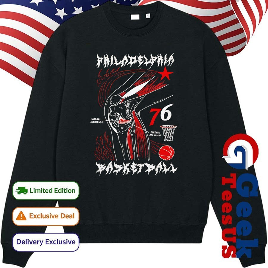 Philadelphia Basketball 76 Lateral Meniscus graphic shirt