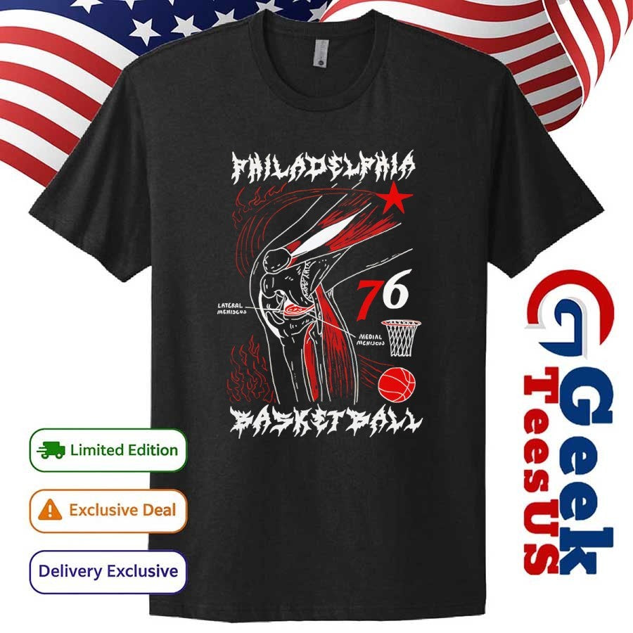 Philadelphia Basketball 76 Lateral Meniscus graphic shirt