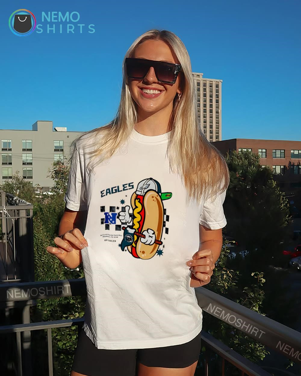 Philadelphia Eagles concessions hot dog cartoon shirt