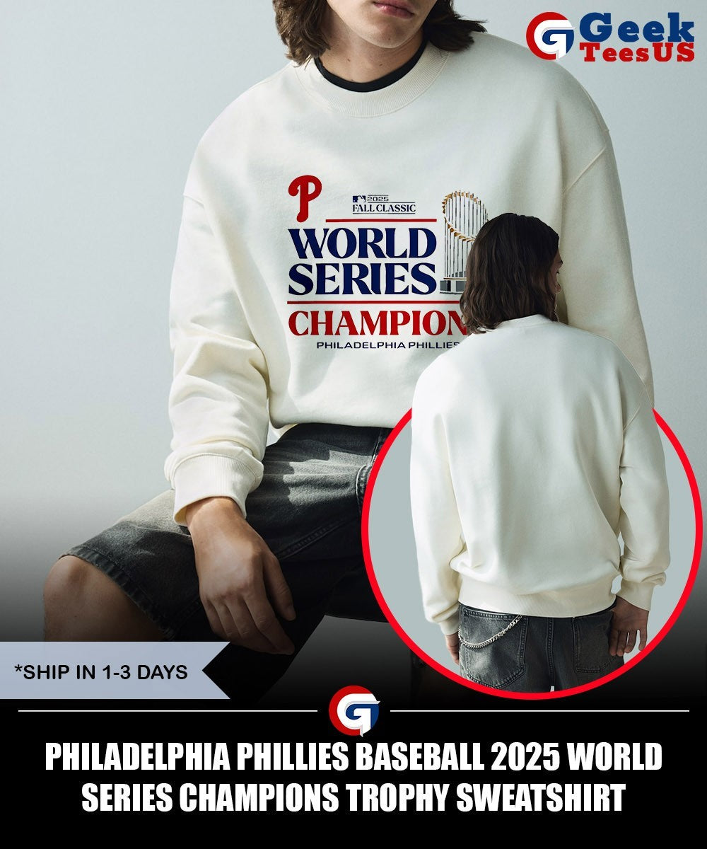 Philadelphia Phillies baseball 2025 World Series Champions trophy shirt