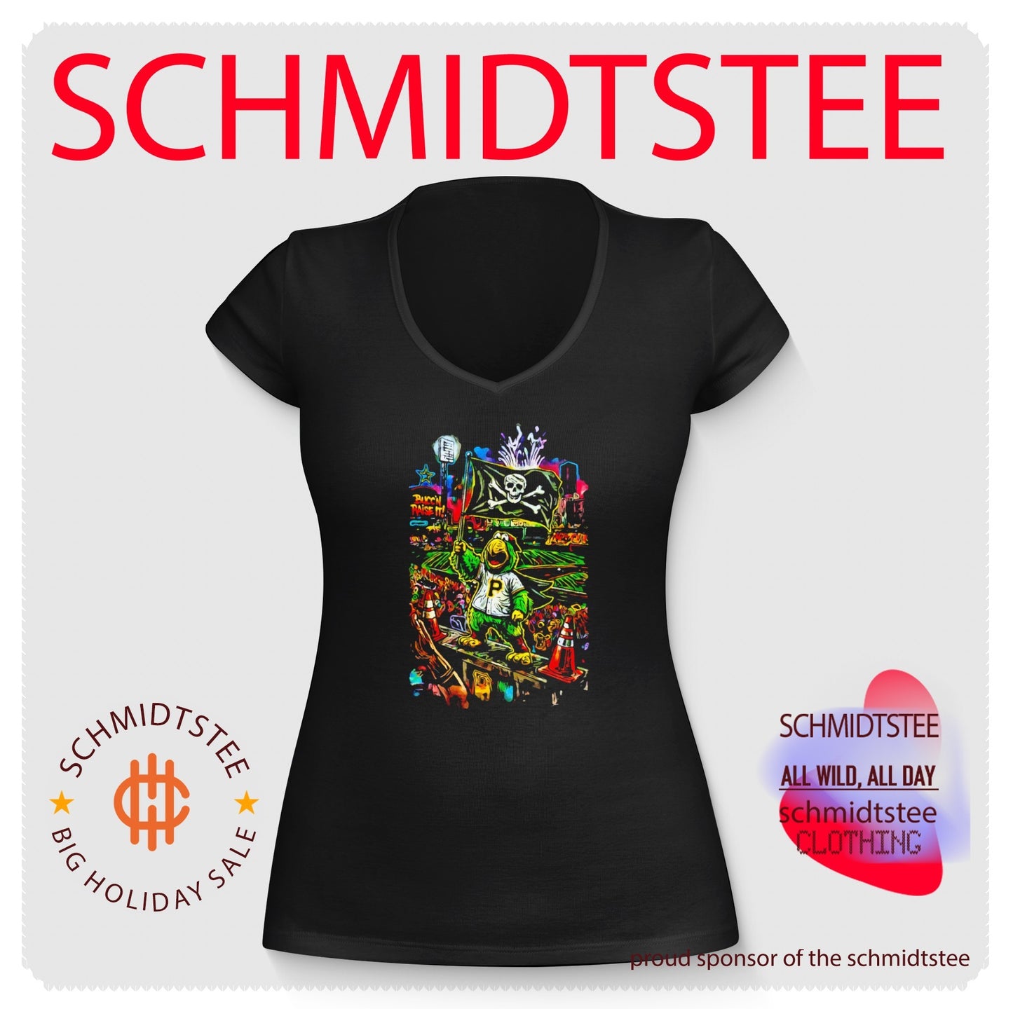 Pittsburgh Pirate Parrot Bucc’n Raise It mascot shirt