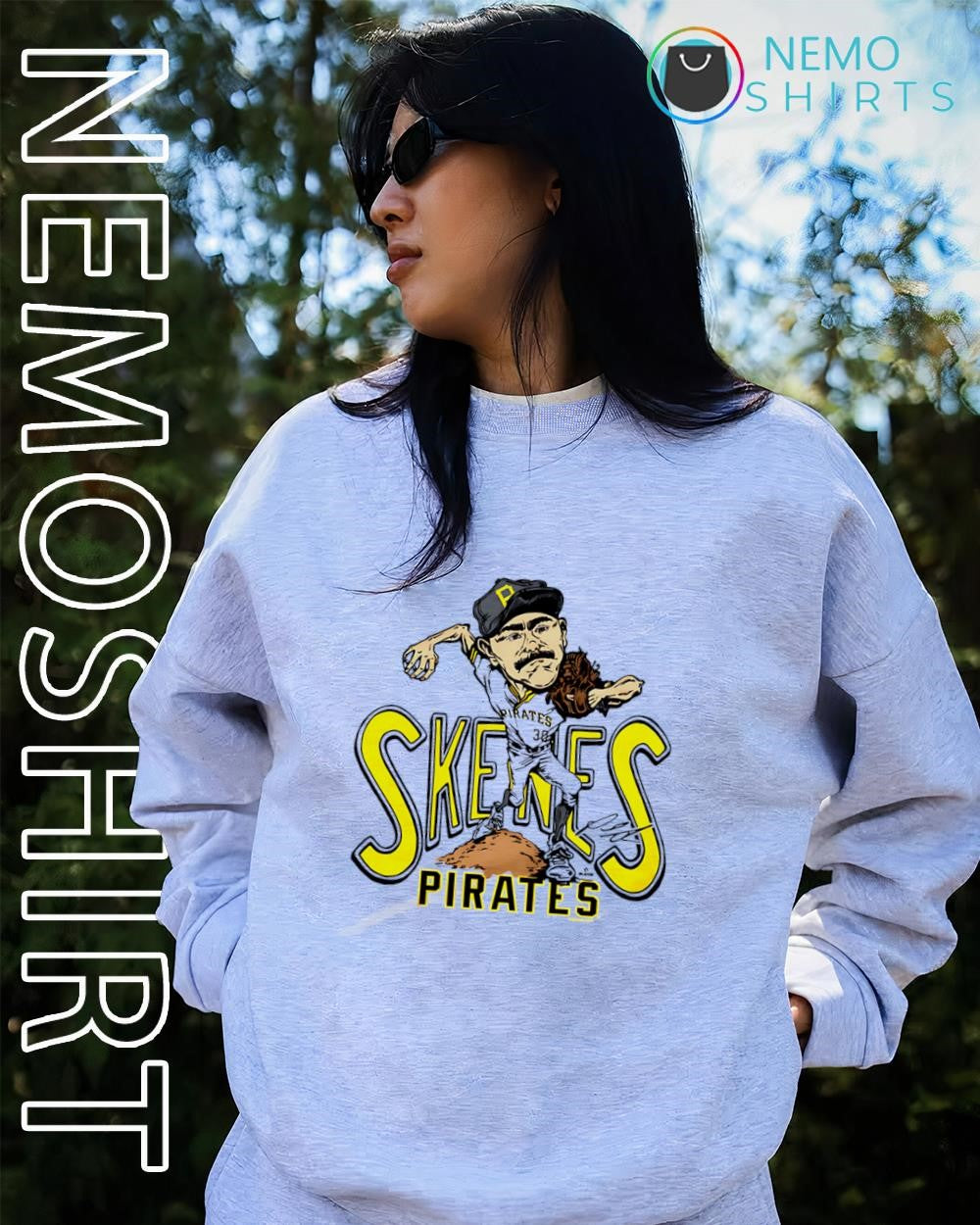 Pittsburgh Pirates Paul Skenes caricature signature logo shirt