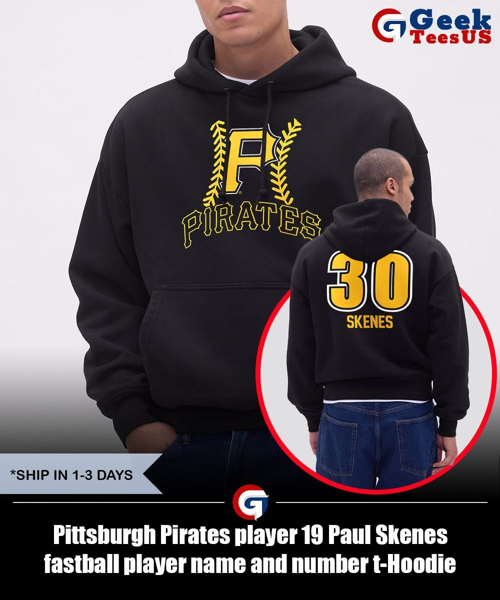 Pittsburgh Pirates player 19 Paul Skenes fastball player name and number t-shirt