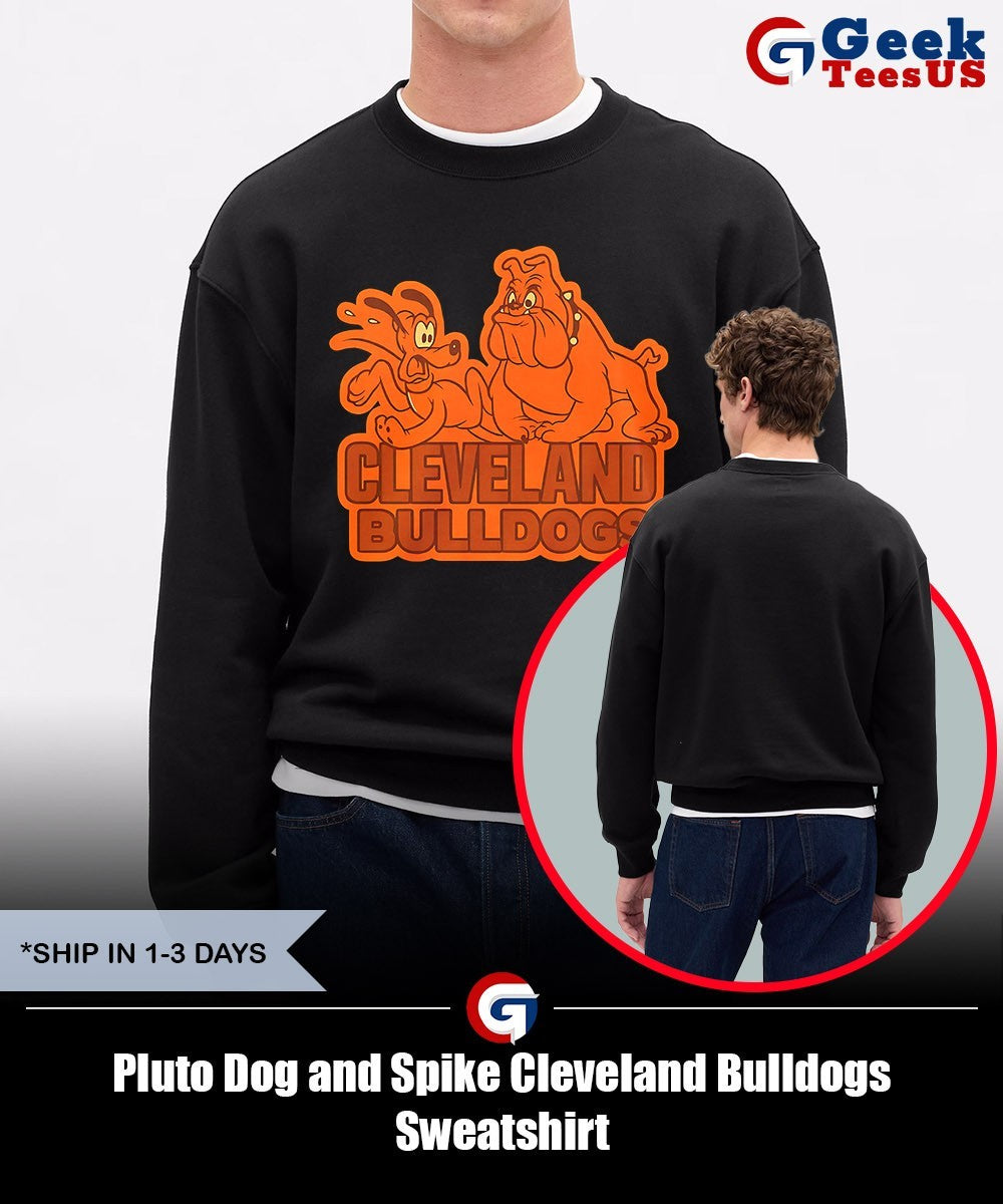 Pluto Dog and Spike Cleveland Bulldogs shirt