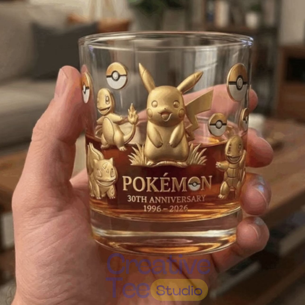 Pokémon 30th Anniversary “Gotta Catch’em All!” Whiskey Glass