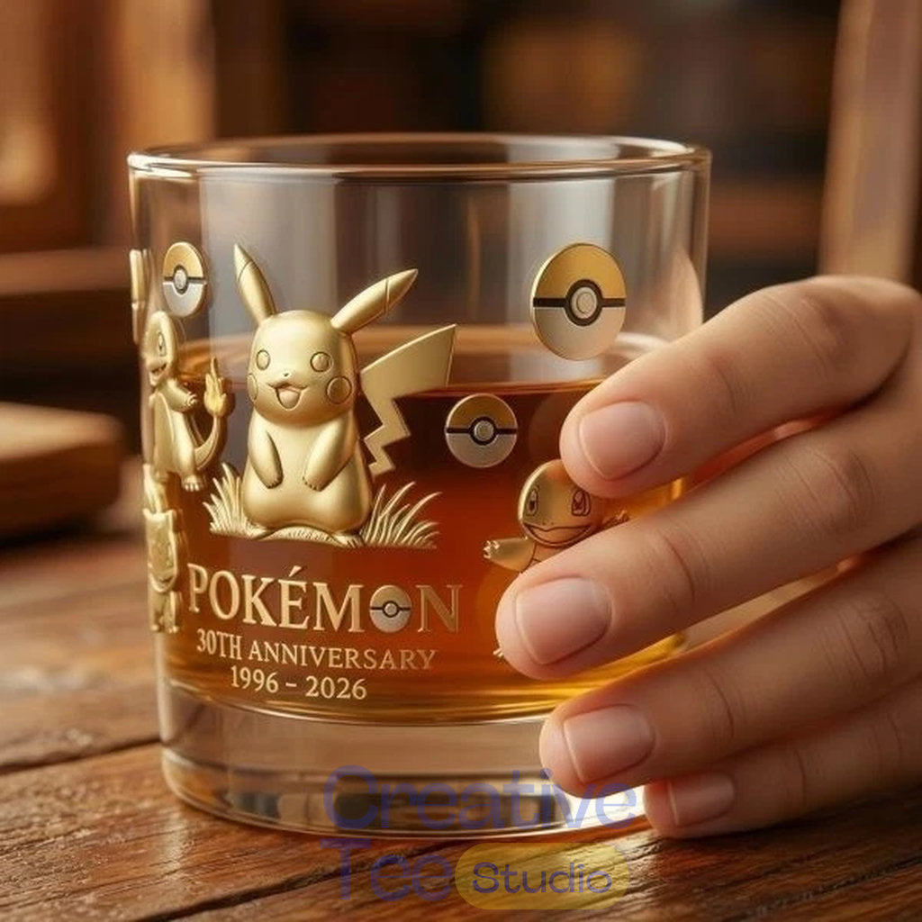 Pokémon 30th Anniversary “Gotta Catch’em All!” Whiskey Glass