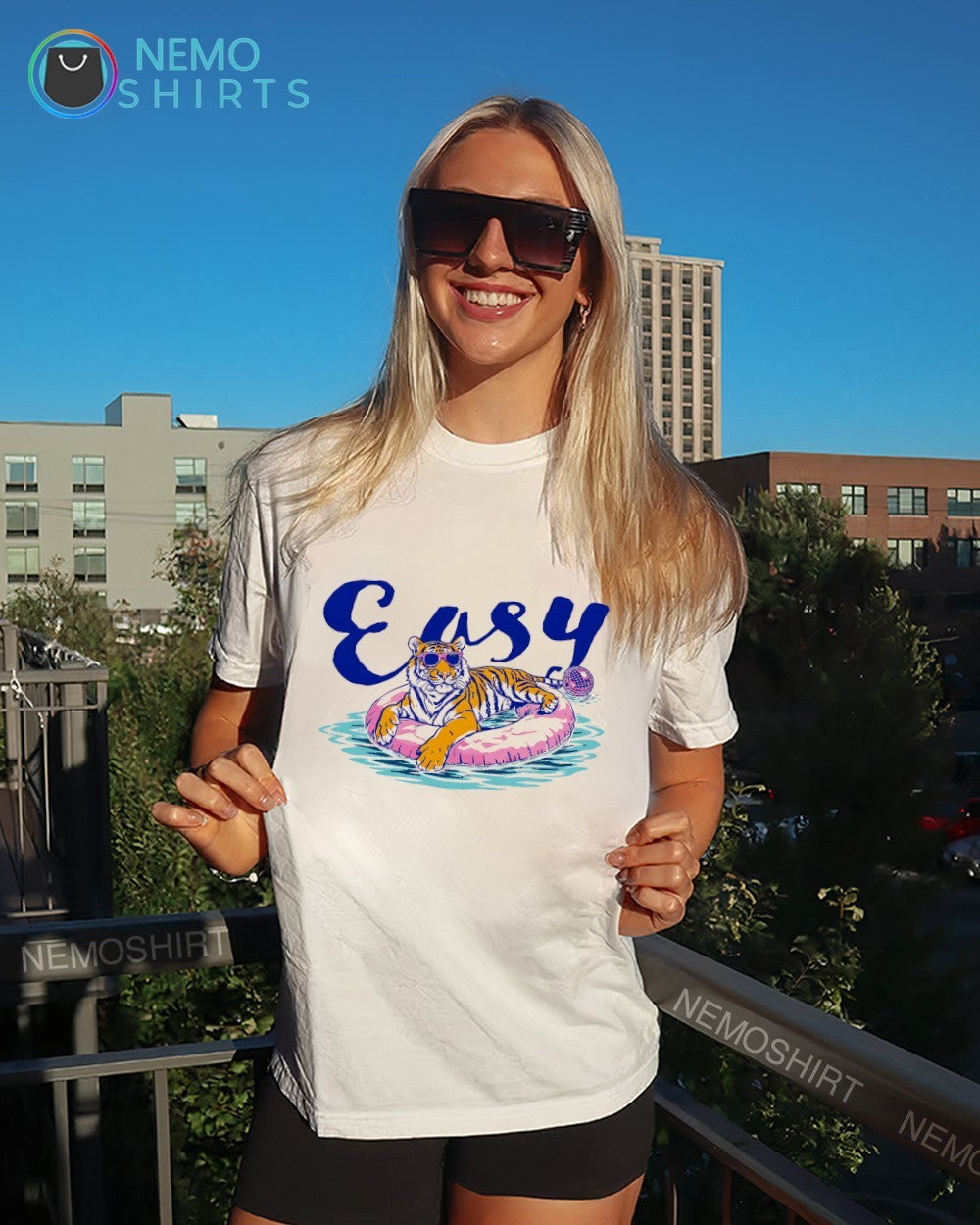 Pool tiger summer easy funny shirt