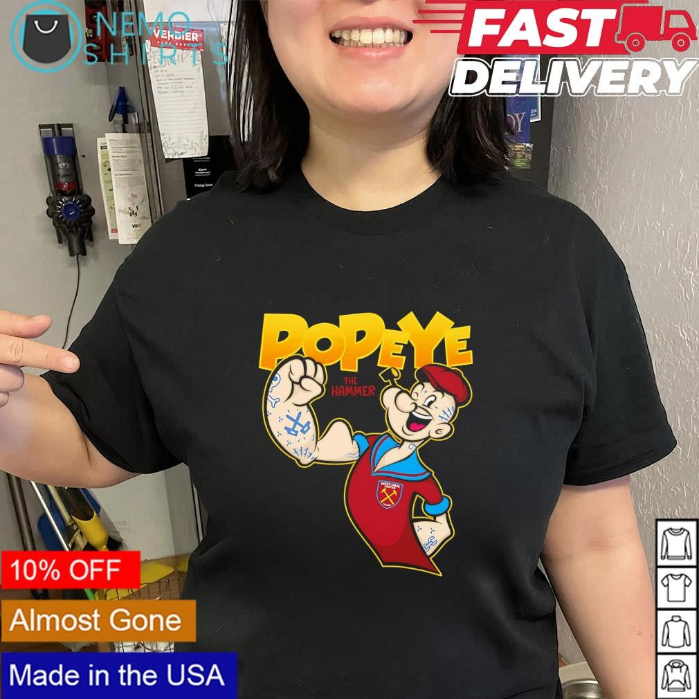 Popeye the Hammer wear West Ham United shirt