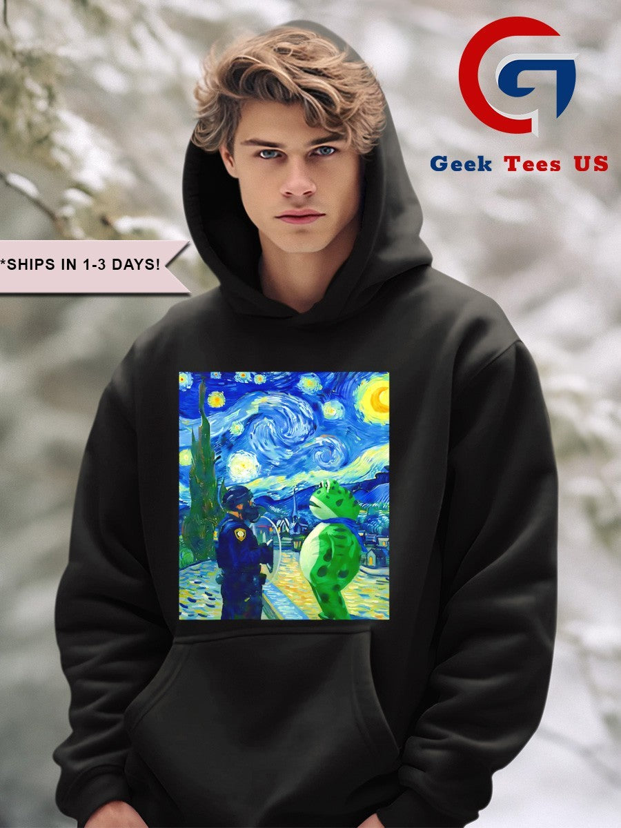 Portland Frog Protest Stary Night shirt