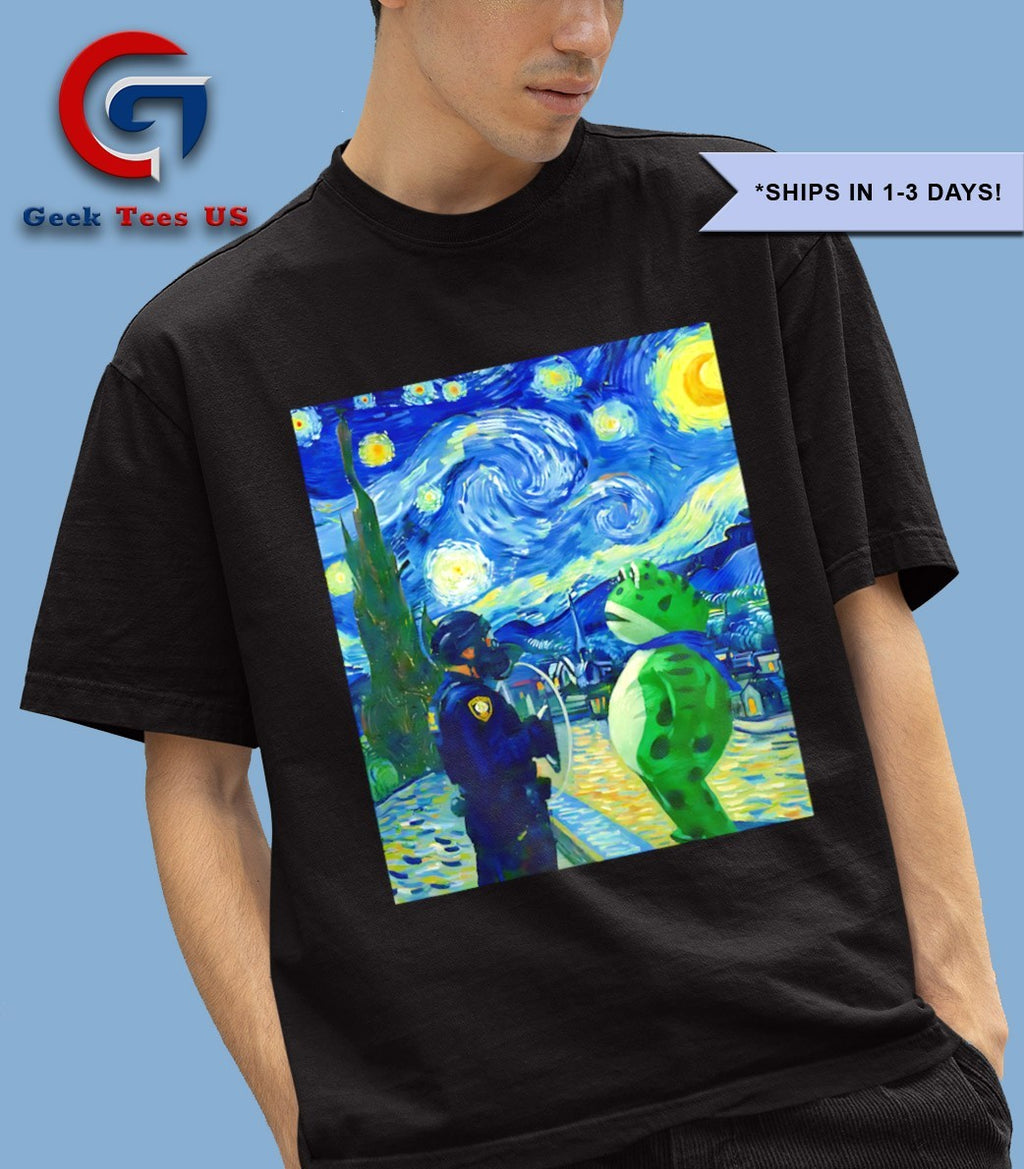 Portland Frog Protest Stary Night shirt