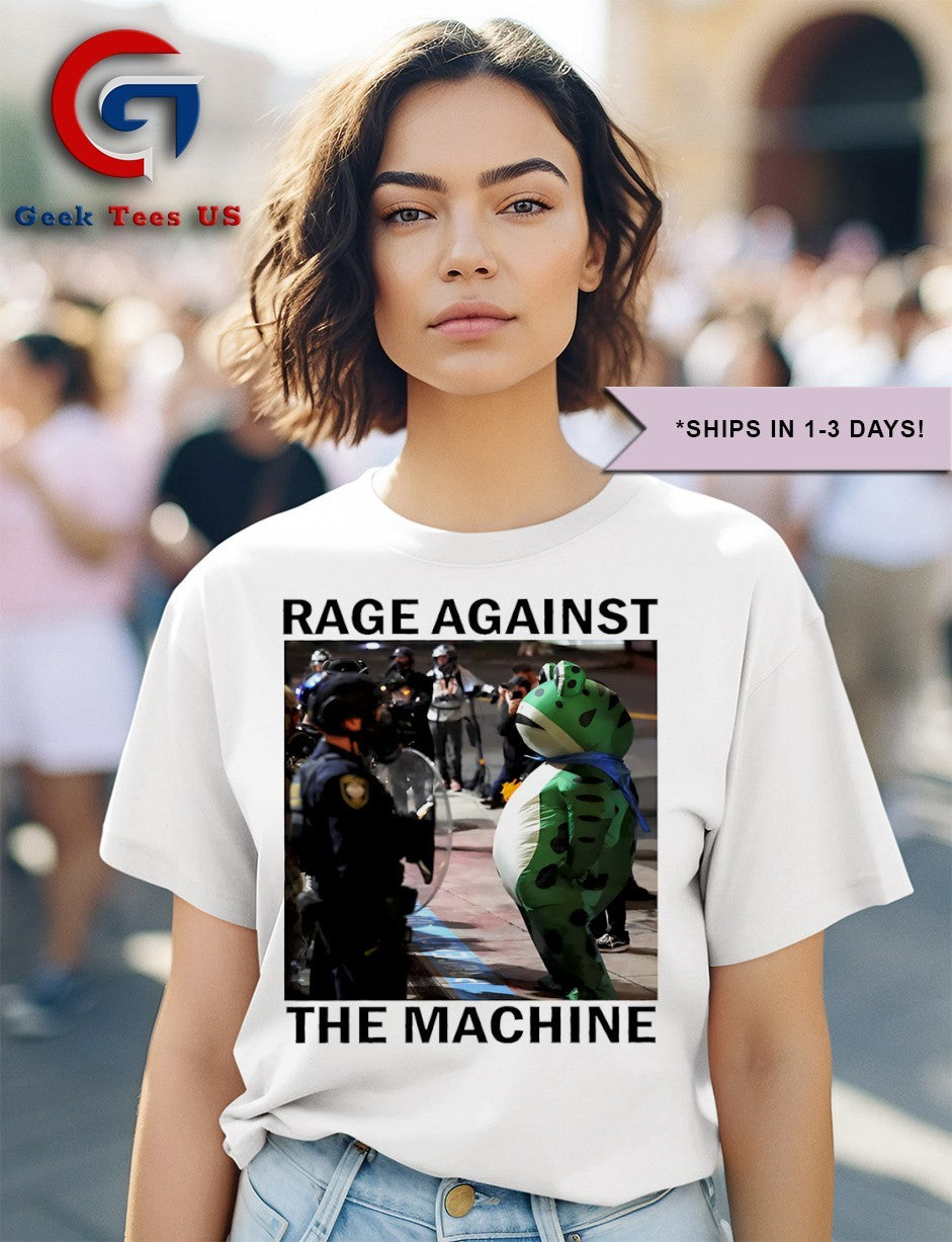 Portland Frog costume Rage Against the Machine photo shirt