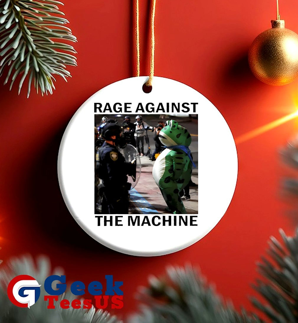 Portland Frog costume Rage Against the Machine photo shirt
