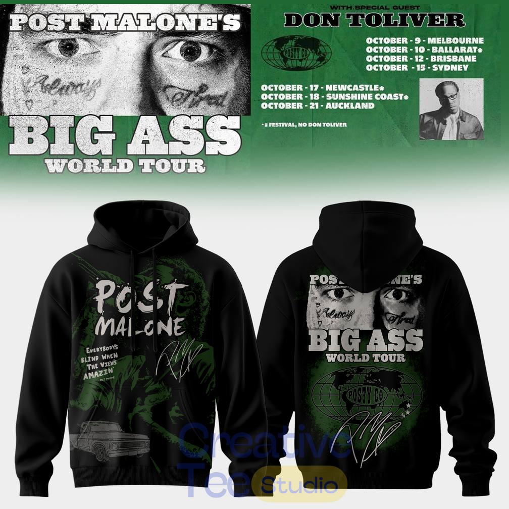 Post Malone Big Ass World Tour Vintage Tee Hoodie