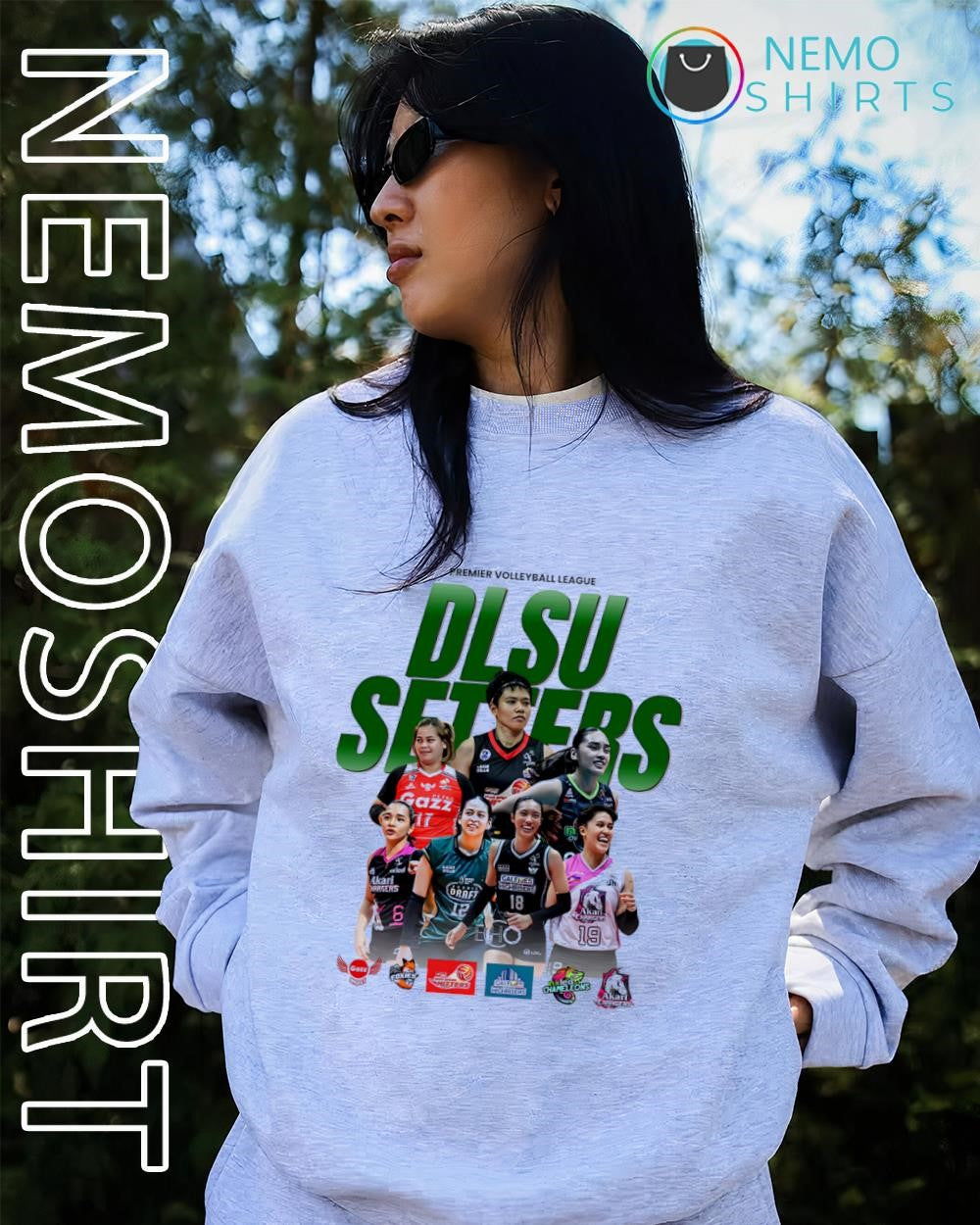 Premier Volleyball League players the DLSU Lady Spikers shirt