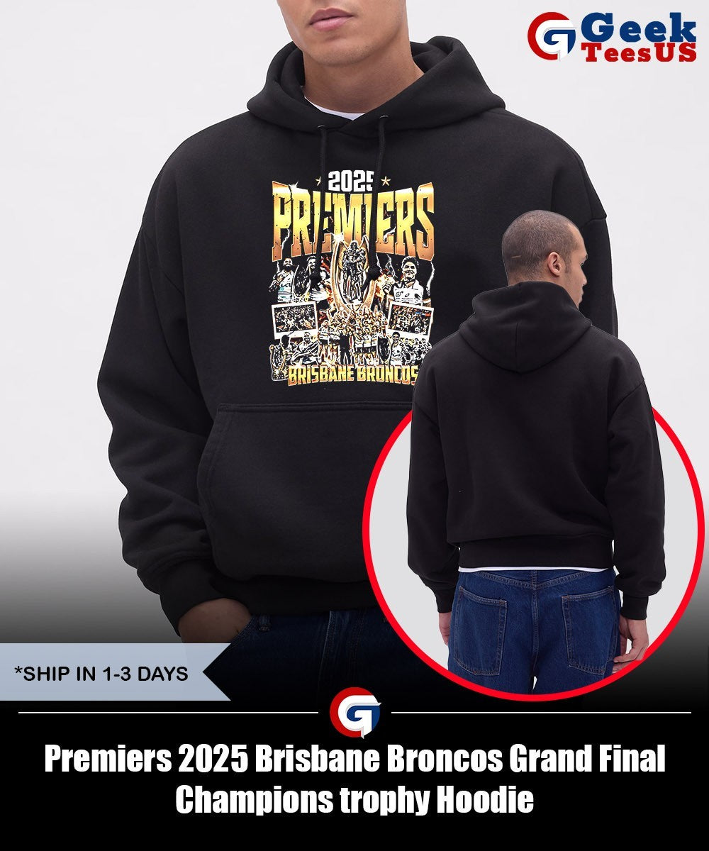 Premiers 2025 Brisbane Broncos Grand Final Champions trophy shirt