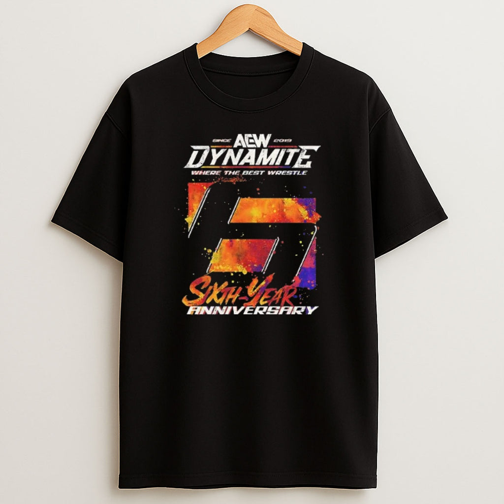 Premium Aew Dynamite 6th Anniversary Galaxy Design Sweatshirt Tee