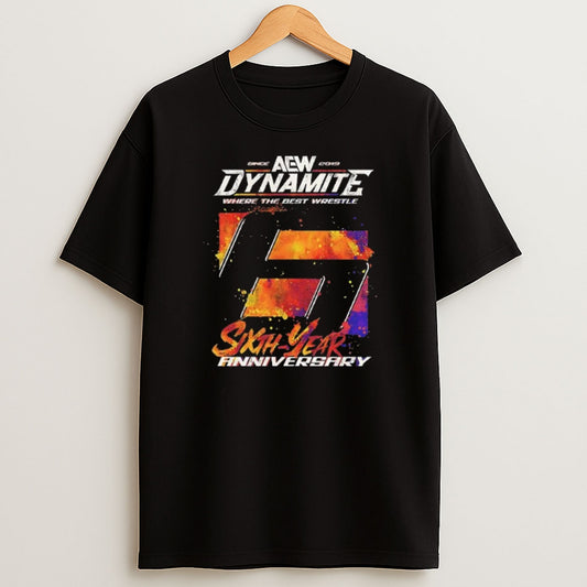 Premium Aew Dynamite 6th Anniversary Galaxy Design Sweatshirt Tee