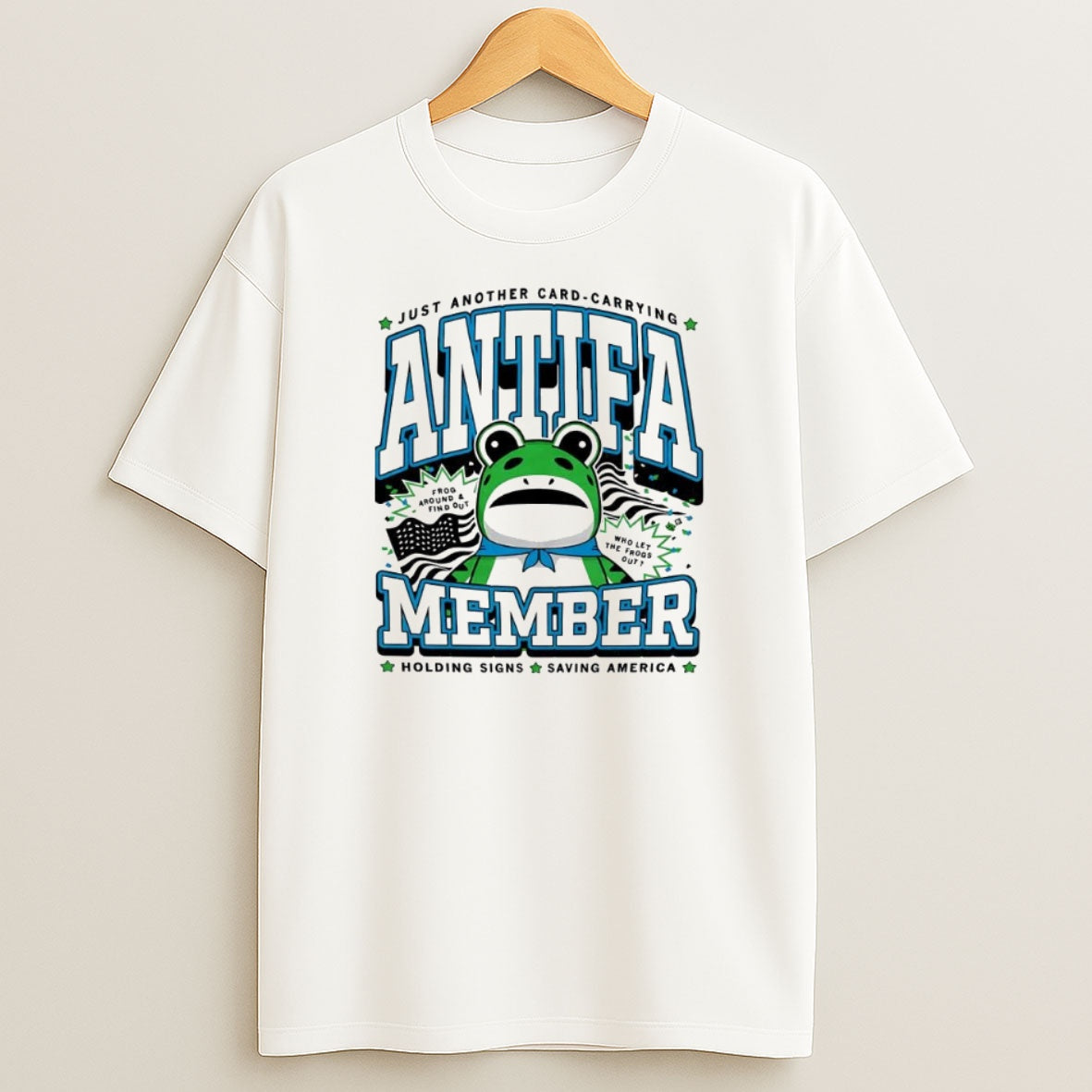 Premium Antifa Member Frog Sweatshirt Tee