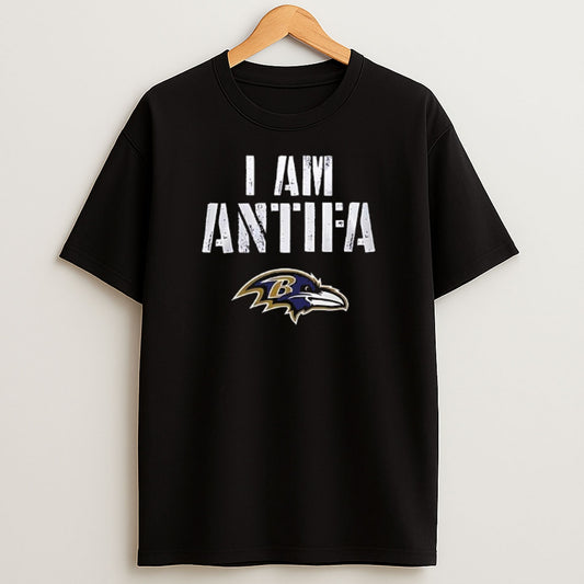 Premium Baltimore Ravens Football I Am Antifa Sweatshirt Tee