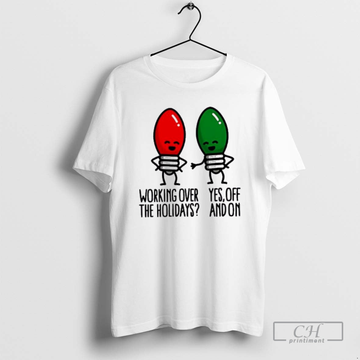 Premium Christmas Lights Pun Working Over Holidays Funny 2025 Shirt Sweater
