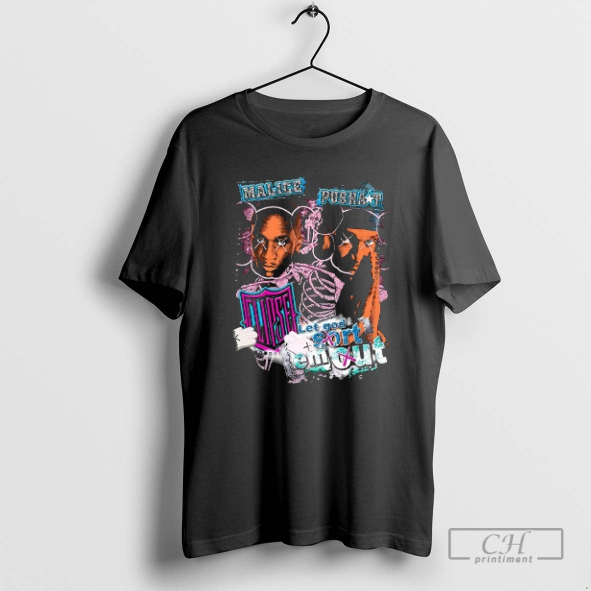 Premium Clipse X Malice Pushat Let God Sort Em Out Graphic Platinum On The Block