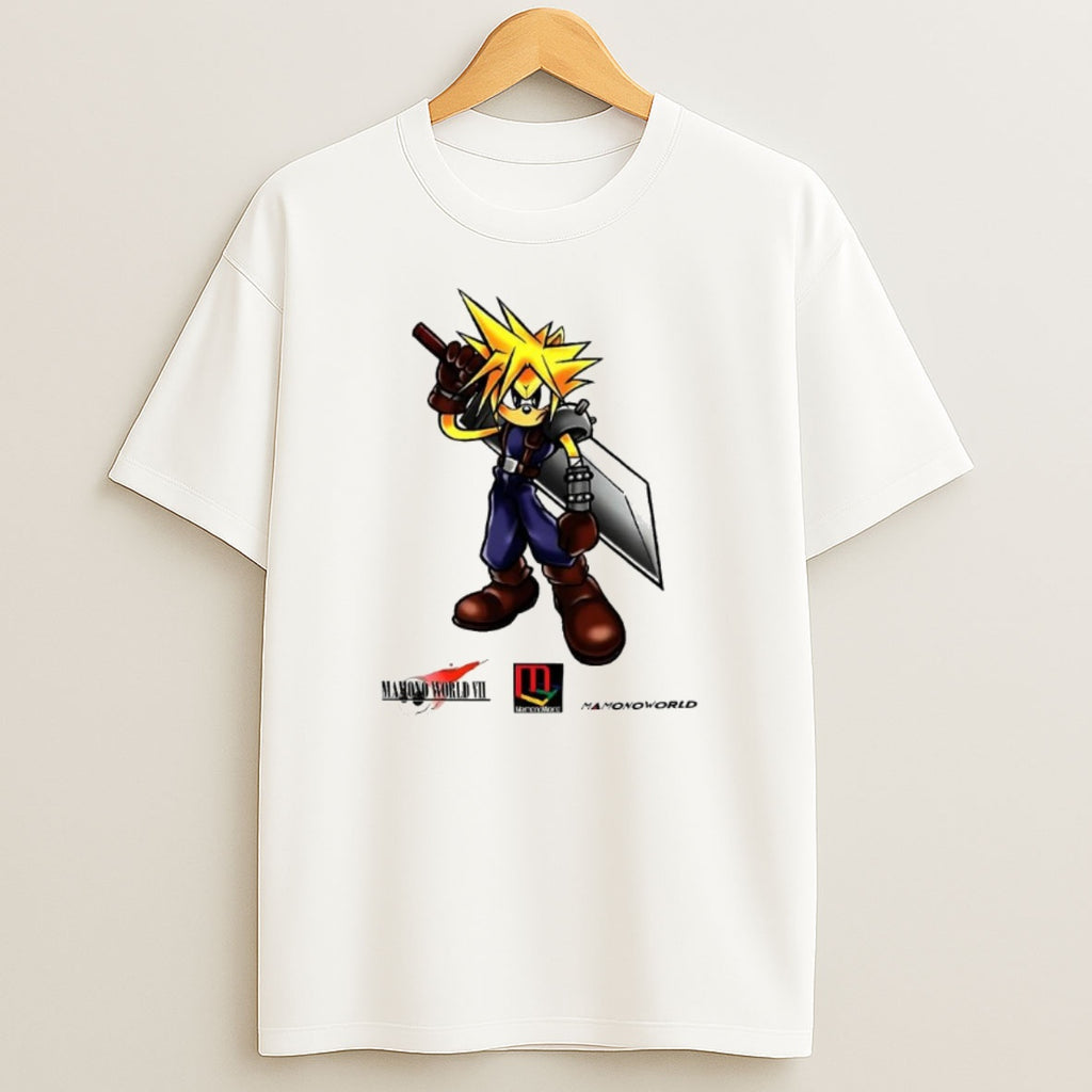 Premium Cloud Strife X Sonic Mashup Anime Gamer Sweatshirt Tee