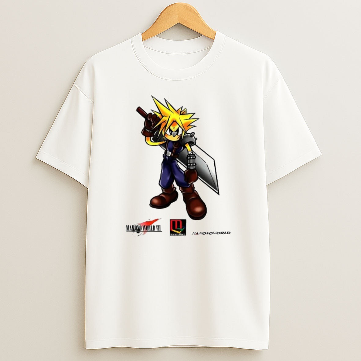 Premium Cloud Strife X Sonic Mashup Anime Gamer Sweatshirt Tee
