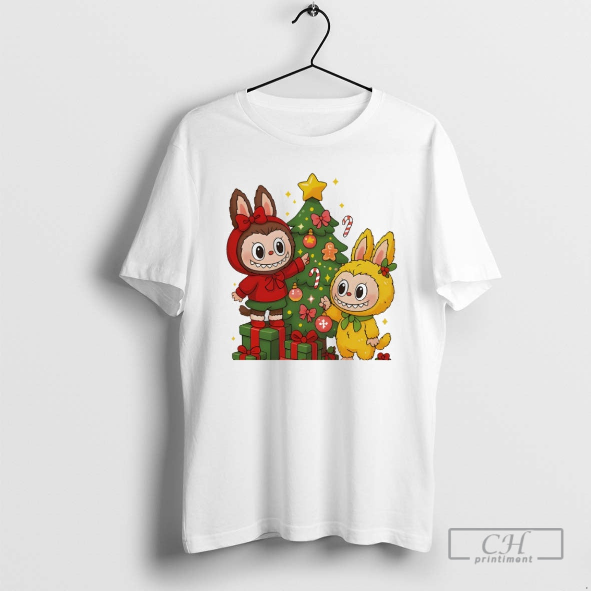 Premium Cute Bunny Character Labubu Christmas Shirt Sweater