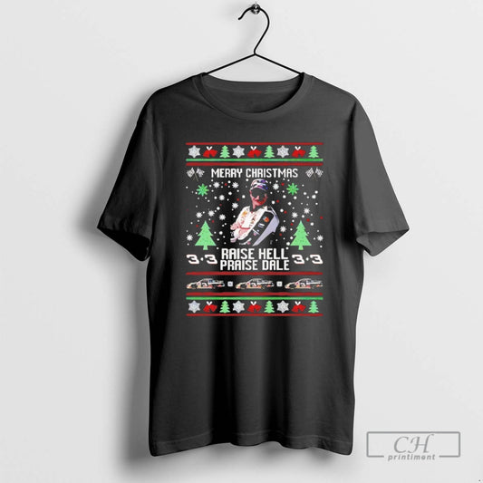 Premium Dale Earnhardt Merry Christmas Raise Hell Praise Shirt Sweater