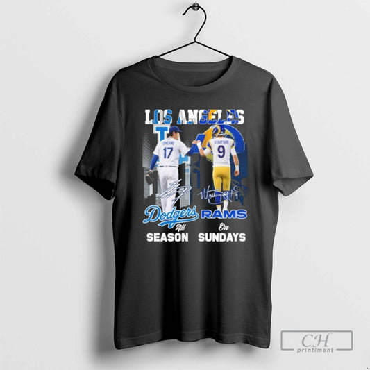 Premium Dodgers Shohei Ohtani All Season And Rams Stafford On Sundays Shirt Sweater